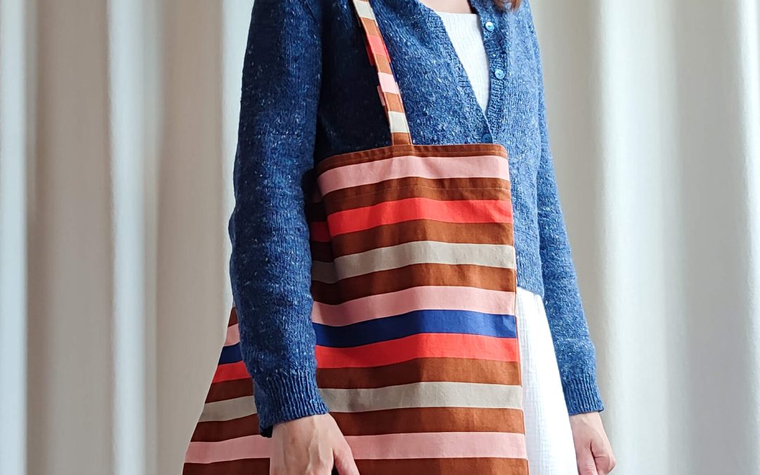 Cornflower Tote – duża bawełniana torba | Darmowy plan kroju (PDF)